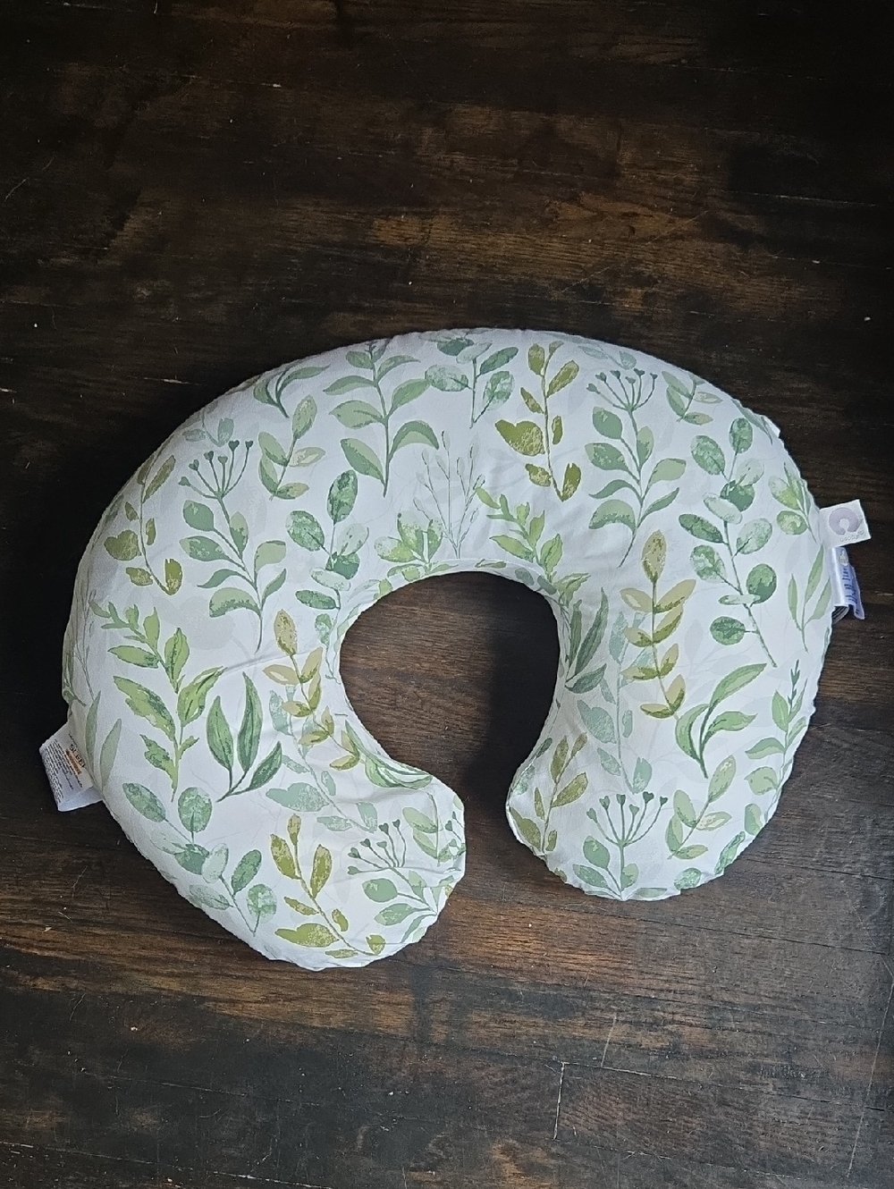 BOPPY - Botanical Breastfeeding/Nursing U-Shaped Pillow - Green Sage Leaf
